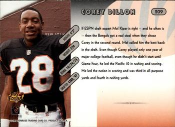 1997 Donruss #209 Corey Dillon Back
