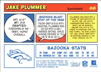 2005 Bazooka - Blue #66 Jake Plummer Back