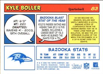 2005 Bazooka - Blue #83 Kyle Boller Back