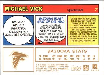 2005 Bazooka - Gold #7 Michael Vick Back