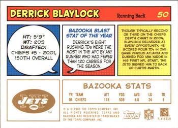 2005 Bazooka - Gold #50 Derrick Blaylock Back