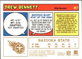 2005 Bazooka - Gold #61 Drew Bennett Back