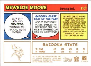 2005 Bazooka - Gold #63 Mewelde Moore Back