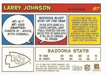 2005 Bazooka - Gold #87 Larry Johnson Back
