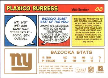2005 Bazooka - Gold #88 Plaxico Burress Back