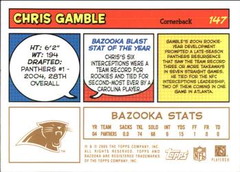 2005 Bazooka - Gold #147 Chris Gamble Back