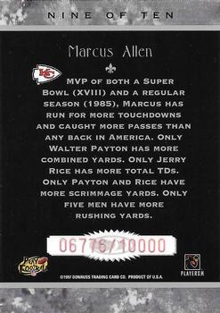 1997 Donruss - Legends of the Fall #9 Marcus Allen Back