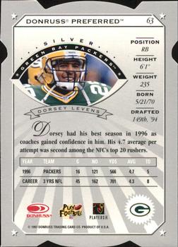 1997 Donruss Preferred - Cut To The Chase #63 Dorsey Levens Back