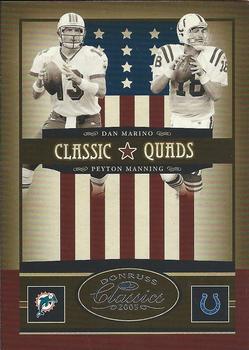 2005 Donruss Classics - Classic Quads Silver #CQ-5 Dan Marino / Peyton Manning  / Steve Young / Michael Vick Front
