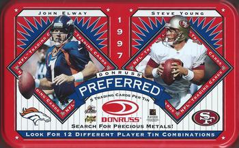 1997 Donruss Preferred - Double-Wide Tins #9 John Elway / Steve Young Front