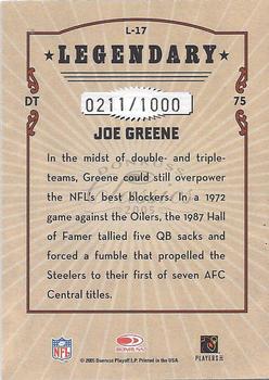 2005 Donruss Classics - Legendary Players Bronze #L-17 Joe Greene Back