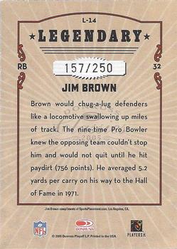 2005 Donruss Classics - Legendary Players Gold #L-14 Jim Brown Back