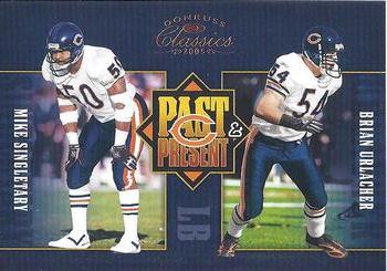 2005 Donruss Classics - Past and Present Bronze #PP-4 Mike Singletary / Brian Urlacher Front