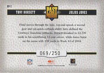 2005 Donruss Classics - Past and Present Gold #PP-7 Tony Dorsett / Julius Jones Back