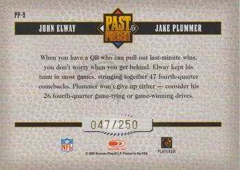 2005 Donruss Classics - Past and Present Gold #PP-9 John Elway / Jake Plummer Back