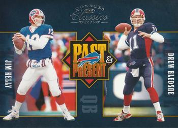 2005 Donruss Classics - Past and Present Silver #PP-1 Jim Kelly / Drew Bledsoe Front