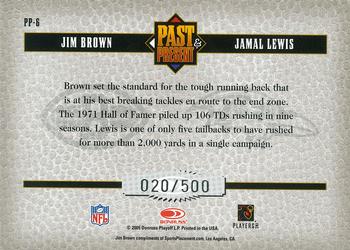 2005 Donruss Classics - Past and Present Silver #PP-6 Jim Brown / Jamal Lewis Back