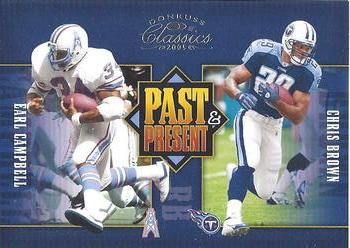 2005 Donruss Classics - Past and Present Silver #PP-12 Earl Campbell / Chris Brown Front