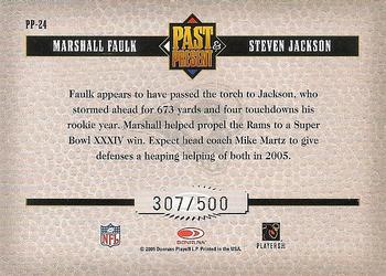 2005 Donruss Classics - Past and Present Silver #PP-24 Marshall Faulk / Steven Jackson Back