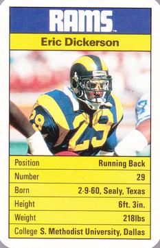 1987 Ace Fact Pack Los Angeles Rams #NNO Eric Dickerson Front