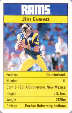 1987 Ace Fact Pack Los Angeles Rams #NNO Jim Everett Front