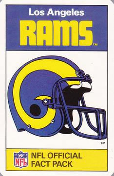 1987 Ace Fact Pack Los Angeles Rams #NNO Rams Helmet Front