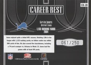 2005 Donruss Elite - Career Best Black #CB-28 Kevin Jones Back