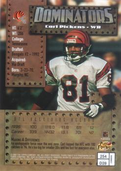 1997 Finest #254 Carl Pickens Back