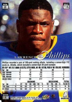 1997 Flair Showcase #16 Lawrence Phillips Back