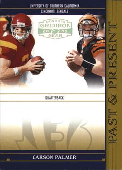 2005 Donruss Gridiron Gear - Past and Present Gold Holofoil #PP3 Carson Palmer Front