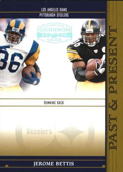 2005 Donruss Gridiron Gear - Past and Present Silver Holofoil #PP12 Jerome Bettis Front