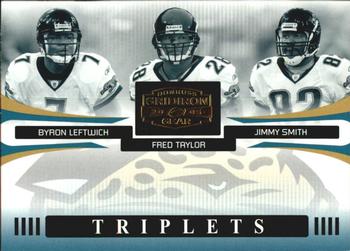 2005 Donruss Gridiron Gear - Triplets Gold #T-5 Byron Leftwich / Fred Taylor / Jimmy Smith Front