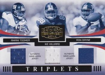 2005 Donruss Gridiron Gear - Triplets Jerseys #T-2 Amani Toomer / Ike Hilliard / Ron Dayne Front