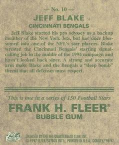 1997 Fleer Goudey #10 Jeff Blake Back