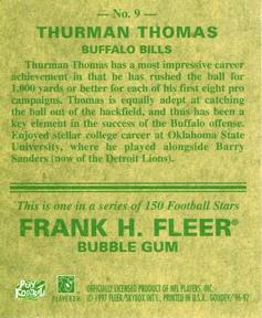 1997 Fleer Goudey #9 Thurman Thomas Back
