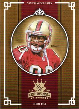 2005 Donruss Throwback Threads - Gridiron Kings Gold #GK-14 Jerry Rice Front