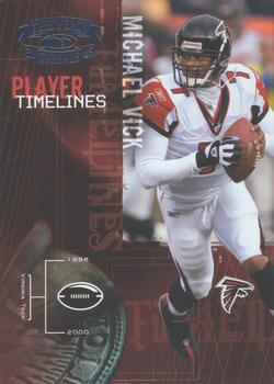 2005 Donruss Throwback Threads - Player Timelines Blue #PT-19 Michael Vick Front