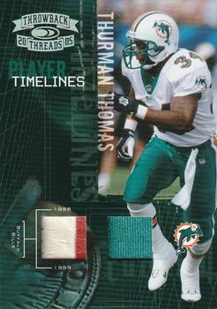 2005 Donruss Throwback Threads - Player Timelines Dual Material Prime #PT-24 Thurman Thomas Front