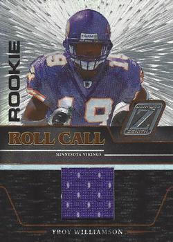 2005 Donruss Zenith - Rookie Roll Call Jerseys #RC-27 Troy Williamson Front