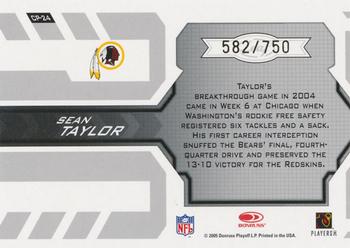 2005 Leaf Certified Materials - Certified Potential #CP-24 Sean Taylor Back