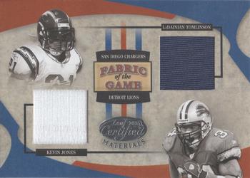 2005 Leaf Certified Materials - Fabric of the Game #FG-93 LaDainian Tomlinson / Kevin Jones Front