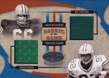 2005 Leaf Certified Materials - Fabric of the Game #FG-95 Ray Nitschke / Reggie White Front