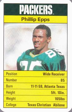 1987 Ace Fact Pack Green Bay Packers #NNO Phillip Epps Front