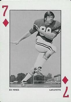 1972 Alabama Crimson Tide Playing Cards (White Backs) #7♦ Ed Hines Front