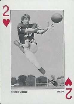 1972 Alabama Crimson Tide Playing Cards (White Backs) #2♥ Dexter Wood Front