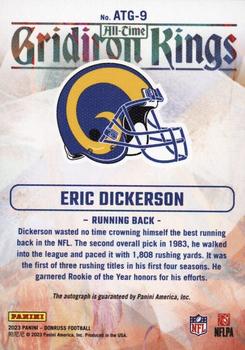 2023 Donruss - All-Time Gridiron Kings Autographs #ATG-9 Eric Dickerson Back