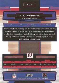 2005 Playoff Absolute Memorabilia - Retail #101 Tiki Barber Back