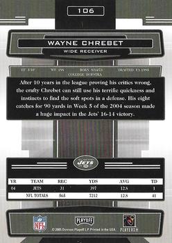 2005 Playoff Absolute Memorabilia - Retail #106 Wayne Chrebet Back