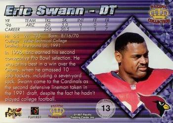 1997 Pacific Crown Collection #13 Eric Swann Back