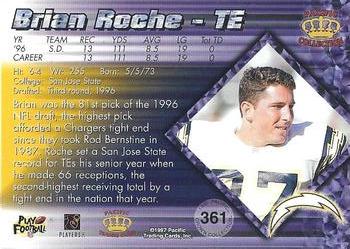 1997 Pacific Crown Collection #361 Brian Roche Back